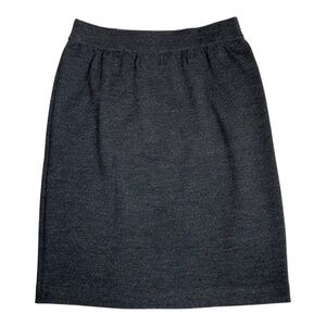 St. John Collection Knit Pencil Skirt Gray Size 2 Made in USA